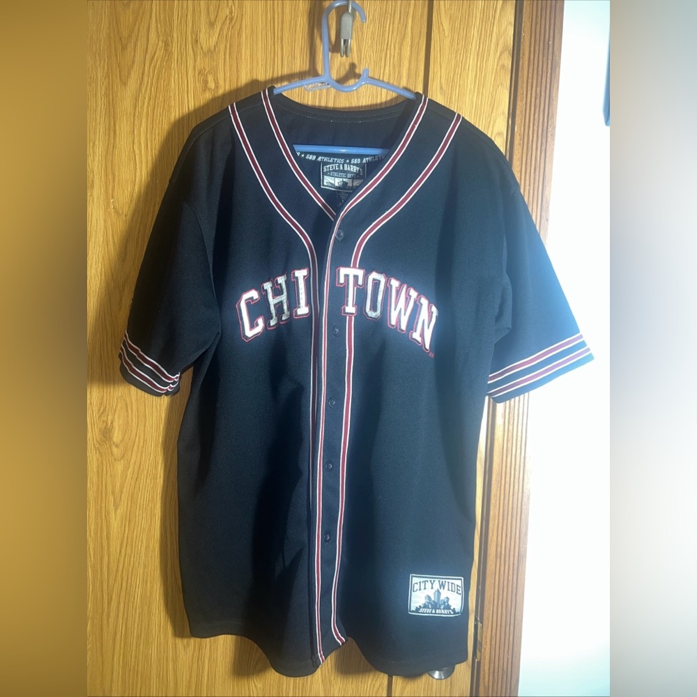 Steve & Barry's Black Chi Town Jersey with Red and White Trim